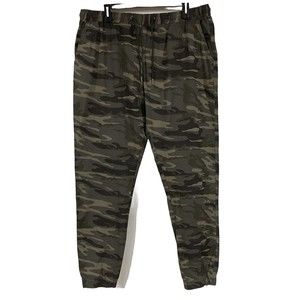 Across The Pond Camo Jogger Pants Drawstring Stretch Mens 4X 42x48